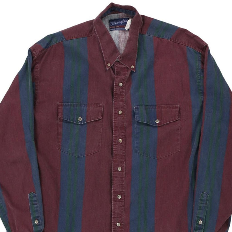 Vintage block colour Wrangler Shirt - mens x-large