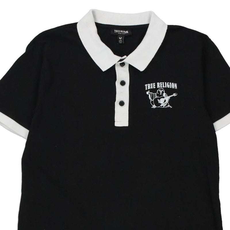 Vintage black True Religion Polo Shirt - mens large