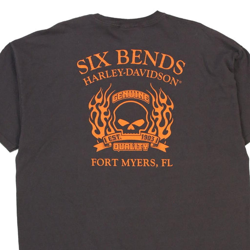 Vintage black Fort Mayers, Florida Harley Davidson T-Shirt - mens x-large