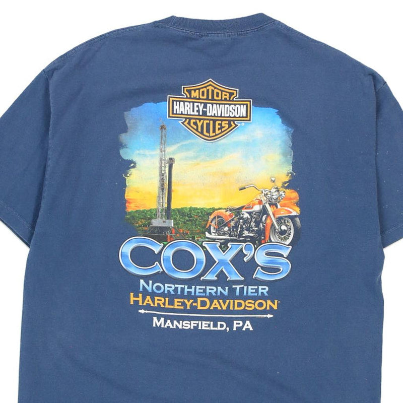 Vintage black Mansfield, PA Harley Davidson T-Shirt - mens x-large
