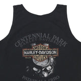 Vintage black Pataskala, Ohio Harley Davidson Vest - mens x-large