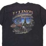 Vintage black Illinois, Chicago Harley Davidson T-Shirt - mens x-large