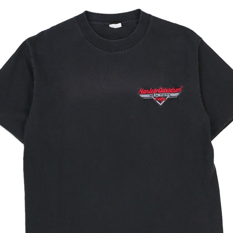 Vintage black New York Café Harley Davidson T-Shirt - mens medium