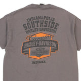 Vintage grey Indiana Harley Davidson T-Shirt - mens x-large