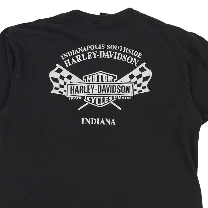 Vintage black Indiana Harley Davidson T-Shirt - mens x-large