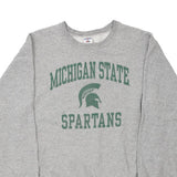 Michigan State Spartans Jerzees College Sweatshirt - Medium Grey Cotton Blend
