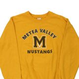 Metea Valley Mustangs Gildan Sweatshirt - Medium Yellow Cotton Blend