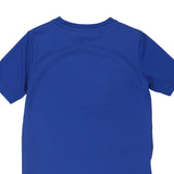 Age 9-10 Adidas Spellout T-Shirt - Small Blue Polyester
