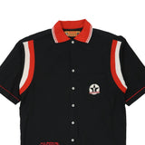 Fox Hound Short Sleeve Shirt - Medium Black Cotton