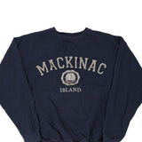 Mackinac Island Teemax Sweatshirt - XL Navy Cotton Blend