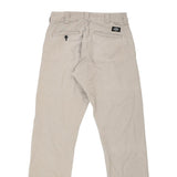 Dickies Trousers - 29W UK 10 Beige Polyester Blend