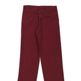 Dickies Trousers - 30W UK 10 Red Polyester Blend