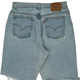550 Levis Denim Shorts - 34W 10L Light Wash Denim