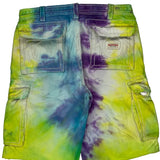 True Religion Tie-Dye Cargo Shorts - 36W 14L Multicoloured Cotton