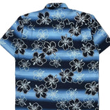 Vintage Extreme Gear Floral Hawaiian Shirt - Medium Blue Polyester