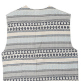 Unbranded Striped Waistcoat - Medium Blue Acrylic Blend