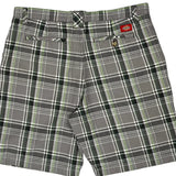 Dickies Checked Shorts - 38W 9L Grey Cotton