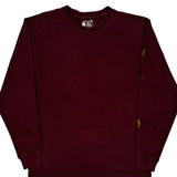 Vintage Carhartt Long Sleeve T-Shirt - Small Burgundy Cotton