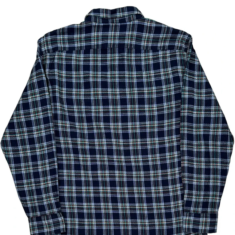 Levis Checked Flannel Shirt - Medium Blue Cotton