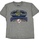 Vintage New York Yankees Lee Sport Mlb T-Shirt - XL Grey Cotton