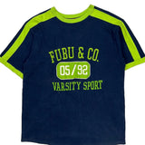 Vintage Varsity Sport Fubu T-Shirt - Medium Blue Cotton