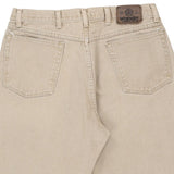 Wrangler Denim Shorts - 34W 14L Beige Cotton