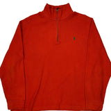 Vintage Polo By Ralph Lauren 1/4 Zip - XL Red Cotton