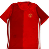 Manchester United Adidas Football Shirt - Small Red Polyester