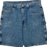 Wrangler Double Knee Carpenter Shorts - 38W 10L Blue Cotton