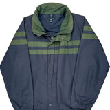 Vintage Tommy Hilfiger Striped Windbreaker - XL Blue Nylon