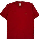 Vintage Adidas T-Shirt - Medium Red Cotton
