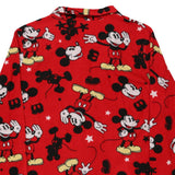 Age 12-14 Mickey Mouse Pyjama Top Disney Cartoon Fleece - Large Red Polyester
