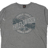 Harley Davidson Graphic T-Shirt - 2XL Grey Cotton