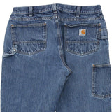 Carhartt Carpenter Trousers - 34W 32L Blue Cotton
