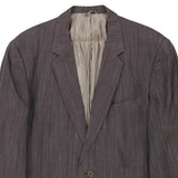 Hilton Time Striped Blazer - Large Grey Linen