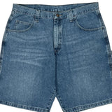 Carpenter Wrangler Denim Shorts - 37W 10L Blue Cotton