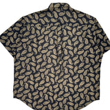 Dockers Short Sleeve Shirt - Large Navy Cotton