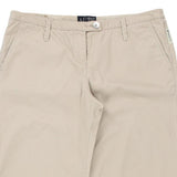 Armani Jeans Trousers - 32W UK 10 Beige Cotton