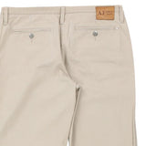 Armani Jeans Trousers - 32W UK 10 Beige Cotton