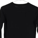Age 9-10 Bikkembergs Spellout Long Sleeve T-Shirt - Small Black Cotton