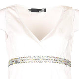 Love Moschino Midi Dress - Small White Cotton