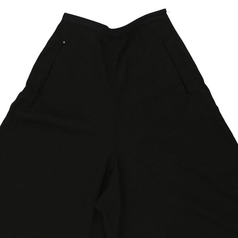 Armani Jeans Wide Leg Shorts - 28W UK 10 Black Polyester Blend