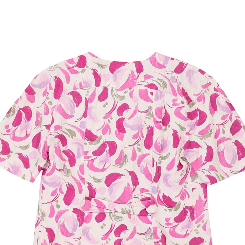 Valentino Cropped Blazer - Large Pink Cotton