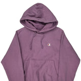 Vintage Reverse Weave Champion Hoodie - Small Purple Cotton