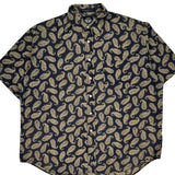 Dockers Short Sleeve Shirt - Large Navy Cotton