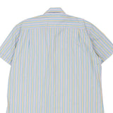 Avirex Striped Short Sleeve Shirt - 2XL Blue Cotton