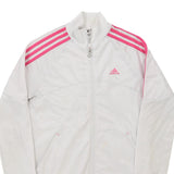 Age 14-15 Adidas Track Jacket - XL White Polyester