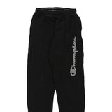 Age 11-12 Champion Spellout Joggers - Large Black Cotton Blend