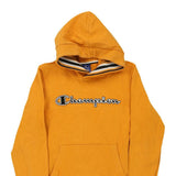 Age 13-14 Champion Spellout Hoodie - XL Yellow Cotton Blend