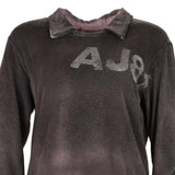 Armani Jeans Collared Long Sleeve Top - Large Block Colour Cotton Blend